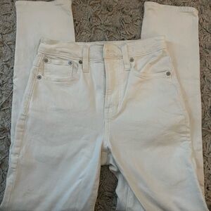 Madewell Women's Straight Leg White Jeans